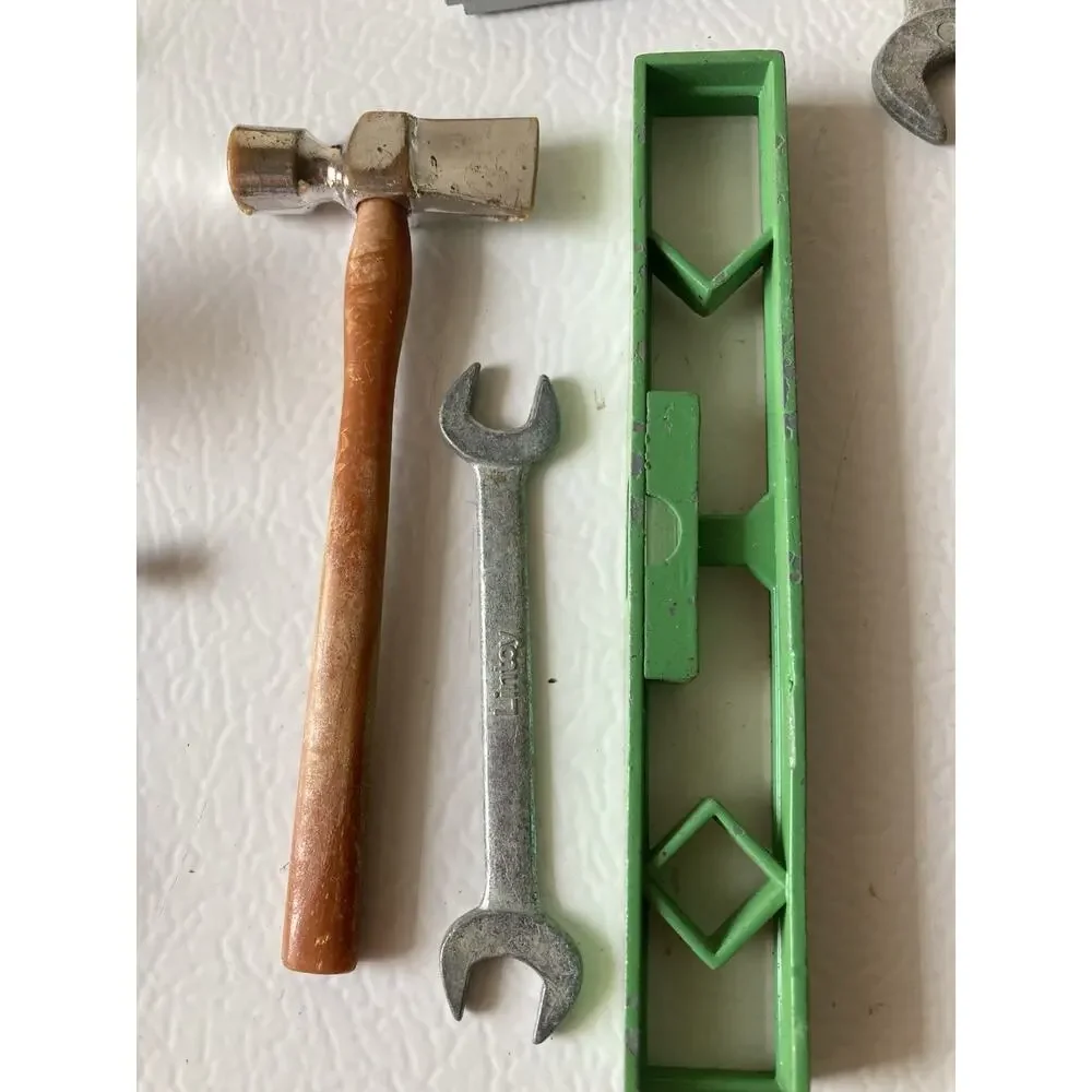Vintage Toy Lintoy Tools Vise, C-clamp And Various Other Tools